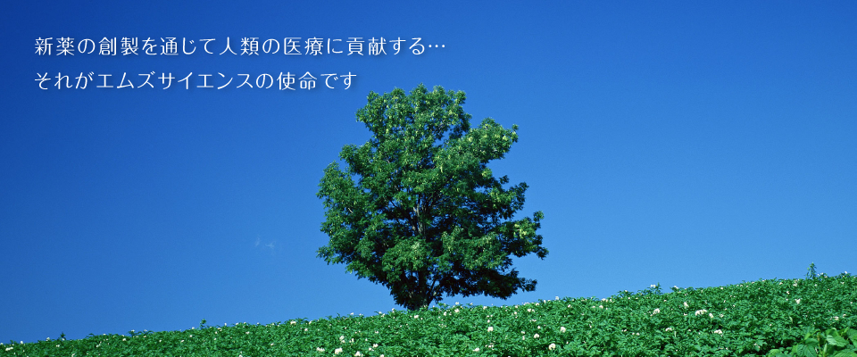 新薬の創製を通じて人類の医療に貢献する…　それがエムズサイエンスの使命です